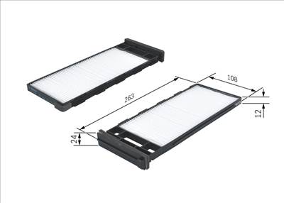 szűrő, utastér levegő BOSCH 1 987 435 006 for NISSAN