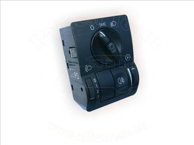 Opel Combo C 2001-2011 - kapcsoló, külső/belső világítás, fekete, kivéve ködlámpa, jelölés: PD