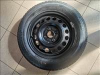  4x100 lyukosztású 14" használt lemezfelni, rajta 165/70 újszerű Continental nyári gumi  