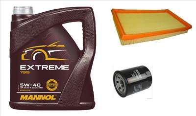 Suzuki Ignis olajcsere szett 2003-2007, 1.3-1.5 benzin levegőszűrő, olajszűrő, Mannol Extreme 5w40 4