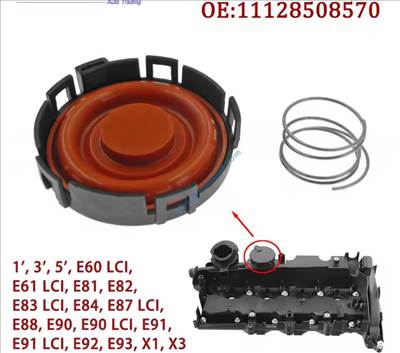 Bmw N47 szelepfedél membrán 11128508570, E61 E61 E83, X3 E90 E91 E92 E93 E82 E88 E84 E87
