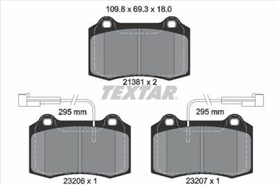 Fékbetét készlet TEXTAR 2138103 for ALFA ROMEO, FIAT