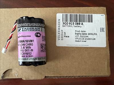 Volkswagen Golf VIII, Audi A6 (C8 - 4K) SOS akku 3G0 915 089A VW/AUDTelematika akku 