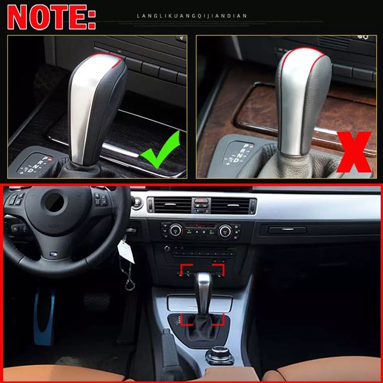 BMW automata váltókar ezüst-bőr E81, E82, E87, E90, E91, E92, E93, E84, 25167585524 4. kép