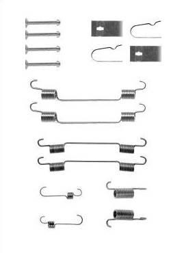 Suzuki Ignis fékpofa rögzítő rugó szett a két oldalhoz 2003-2007 (0Q105-0722)