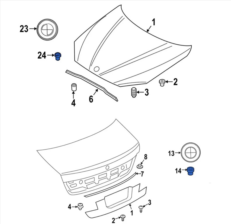 Embléma rögzítő patent /2db/ 2. kép