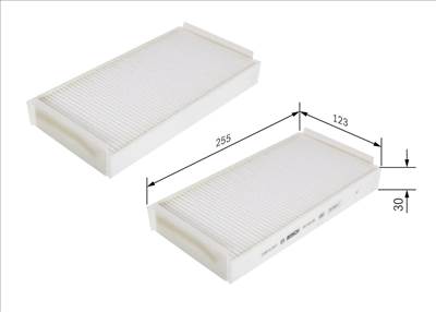 szűrő, utastér levegő BOSCH 1 987 432 020 for MERCEDES-BENZ, FREIGHTLINER, MAYBACH