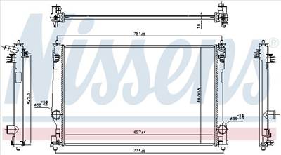 hűtő, motorhűtés NISSENS 606786 for TOYOTA, LEXUS