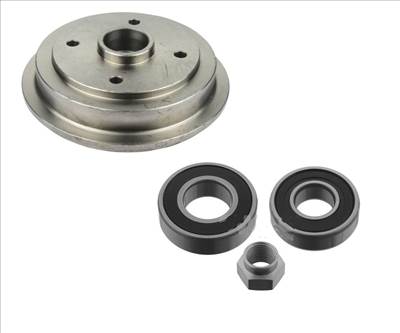 Suzuki Swift fékdob 3-5 ajtós + csapágy szett! Nem abs-es kivitel (43511-80E10, 62B00, 09262-20000