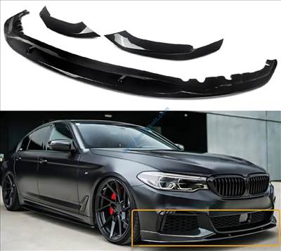 BMW G30, G31, G38 M performance első lökhárító toldat, fényes fekete