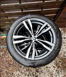  5x112 lyukosztású 21" használt (gyári felni) alufelni, rajta kopott nyári gumi gumi 