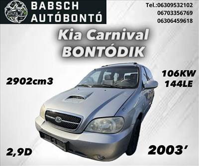 Kia Carnival (KV-II) bontott alkatrészei