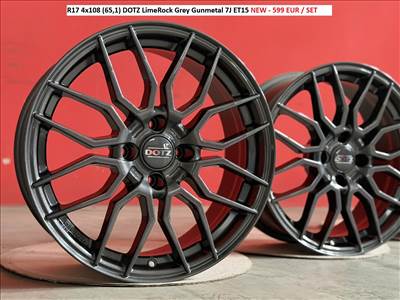R17 4x108 (65,1) DOTZ LimeRock Grey Gunmetal 7J ET15 új alufelnik felnik 7x17 17" 17col