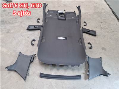 Volkswagen Golf VI 5 ajtós GTI GTD fekete tetőkárpit szett