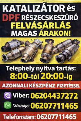 katalizátor es részecskeszűrő felvásárlás