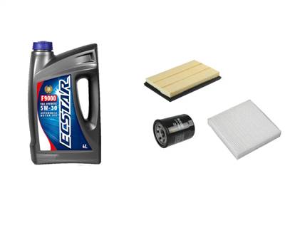 Suzuki SX4 olajcsere szett  2010-től levegőszűrő, olajszűrő, pollenszűrő, Suzuki gyári motorolaj ECS