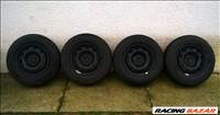 Eladó 4db 14-es 5x100-as Skoda,Vw,Audi,Seat,stb lemezfelni 175/80R14  új Semperit téli gumival 