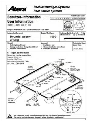 Hyundai Accent 2000-2002 - T.csomagt. acél zárható 3 ajtós