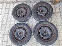  Polo 6R 14" lemezfelni garnitúra, 2 jó Semperit téli 175/70 gumival (32384)