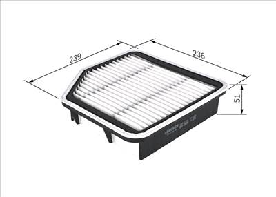 légszűrő BOSCH F 026 400 192 for IVECO, TOYOTA, LEXUS