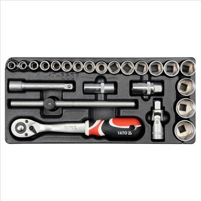 Dugókulcs készlet 24 részes 1/2" 10-32 mm CrV (fiókbetét) YATO