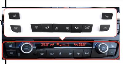 BMW klíma AC hőmérséklet-szabályozó gombkészlet F20 F21 F22 F23 F30 F31 F32 F33 F35 F34 F36 F45 F46 F80, 64119287341