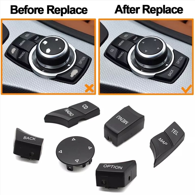 BMW CiC iDrive multimédia gombok E84 E70 E71 E81 E82 E87 E88 E90 E91 E92 E93 E60 E61, 64119236778, 65829240956 5. kép