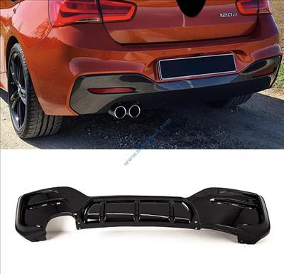 BMW F20 F21 LCI M paket hátsó lökhárító diffúzor / fényes fekete / 2015-2019