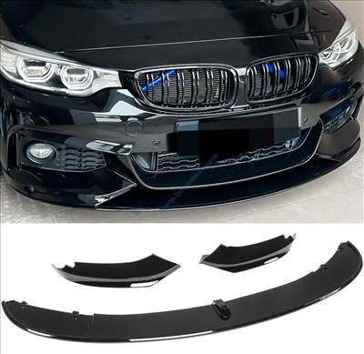 BMW F32 F33 F36 lökhárító toldat, splitter, lippe fényes fekete 2014-2020