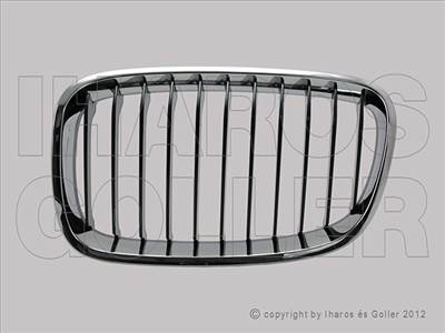BMW 1 2011-2014 F20/F21 - Hűtődíszrács bal, fekete-króm (BASIS)