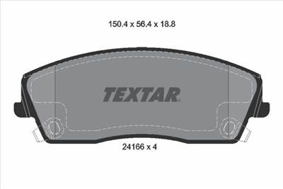 Fékbetét készlet TEXTAR 2416601 for CHRYSLER, LANCIA