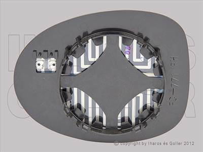 Renault Twingo 1998-2007 - Tükörlap cserélhető jobb, domború, fűthető