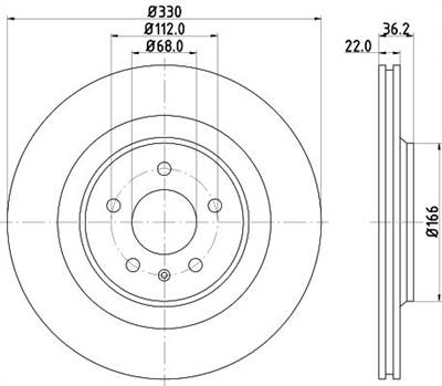 féktárcsa MINTEX MDC2004 for SEAT, SKODA, VW, AUDI