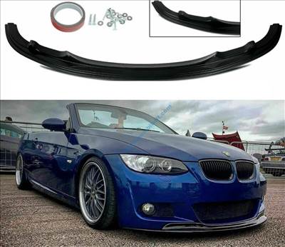 BMW E92 E93 pre Lci lökhárító toldat, fényezett fekete 2006-2010