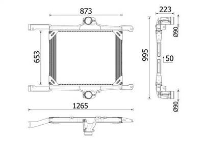 töltőlevegő-hűtő MAHLE CI 725 000P for IVECO