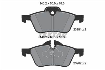 Fékbetét készlet TEXTAR 2328181 for MINI