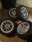  BMW E91 Styling 360 5x120 lyukosztású 16" használt alufelni, rajta 205/55 használt Continental gumi