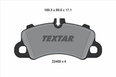 Fékbetét készlet TEXTAR 2246903 for PORSCHE