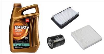 Suzuki Sx4 olajcsere szett 1.5-1.6 benzin 2009.08-ig  levegőszűrő, olajszűrő, pollenszűrő, Eneos Pre