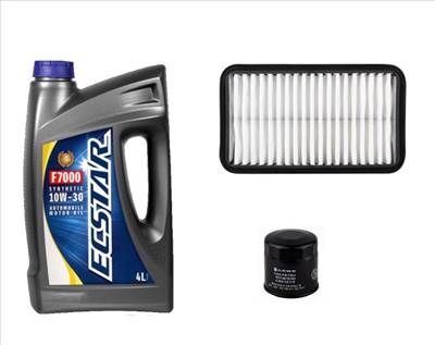 Suzuki Alto olajcsere szett 1.1 2002-2006 levegőszűrő, olajszűrő, Suzuki gyári motorolaj 10w30 4L (9