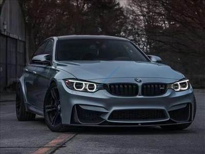 BMW F30 F31 M3 style lökhárító toldat, lippe fényes fekete 2011-2019