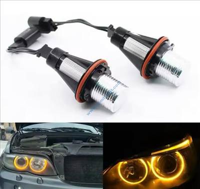 BMW COB sárga angel eyes izzó 9W, E39 E53 E60 E61 E65 E83 E87 X3 X5