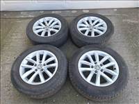  5x112 lyukosztású 16" gyári VW felni alufelni, 215/60 használt Continental nyári gumi