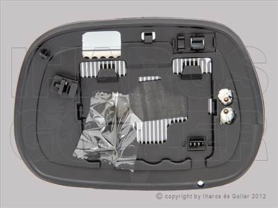 Toyota Avensis Verso 2001-2009 - Tükörlap cserélhető jobb, domb., fűthető
