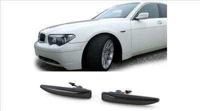BMW E65 E66 E67 füst fekete burás futófényes SMD LED oldalindex szett