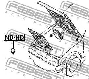 FEBEST ND-HD - motorháztető ütköző INFINITI NISSAN NISSAN (ZHENGZHOU)