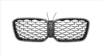 BMW G01 X3 G02 X4 2021- Facelift lakkozott fekete - króm Könnycsepp stílusú LED világítású vese
