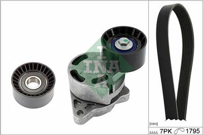 INA 529 0434 10 - hosszbordás szíj készlet NISSAN OPEL RENAULT VAUXHALL