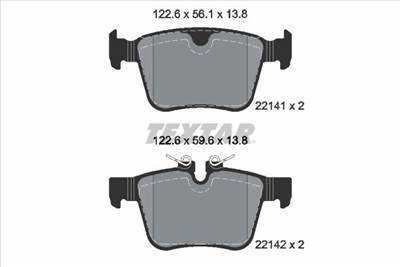Fékbetét készlet TEXTAR 2214103 for JAGUAR