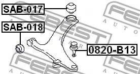 FEBEST SAB-017 - Lengőkar szilent SUBARU